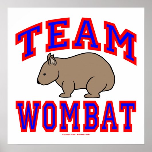 Team Wombat VI Poster (Voorkant)