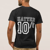 Team Wonderland:  Mad Hatter (wit) T-shirt (Achterkant)