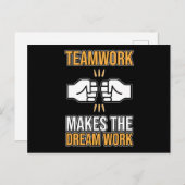 Team Work Makes Dream Work Employee Appreciation G Briefkaart (Voorkant / Achterkant)