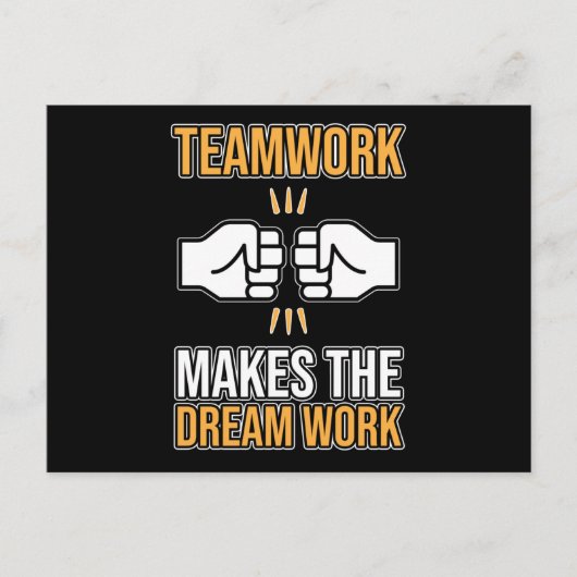Team Work Makes Dream Work Employee Appreciation G Briefkaart (Voorkant)