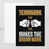 Team Work Makes Dream Work Employee Appreciation G Kaart (Voorkant / Achterkant)