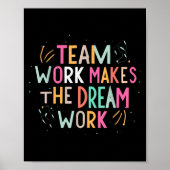 Team Work Makes The Dream Work, Motivational Srts  Poster (Voorkant)