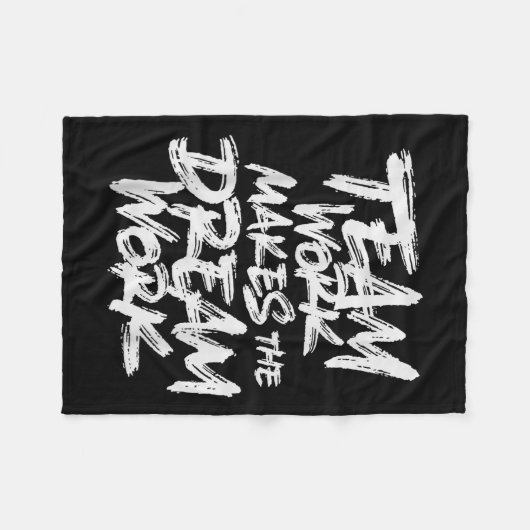 Team Work Makes The Dream Work _ Team Building Fleece Deken (Voorkant (Horizontaal))