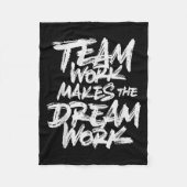 Team Work Makes The Dream Work _ Team Building Fleece Deken (Voorkant)