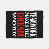 Team Work Makes The Dream Work Teamwork Motivation Fleece Deken (Voorkant (Horizontaal))