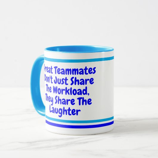 Team Work Quote Gift voor collega's, Motivatie Mok (Voorkant links)