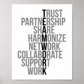 Team Work Trust Share Poster (Voorkant)
