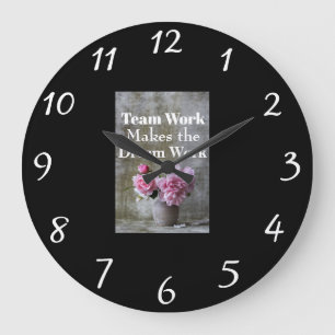 Team Work Wall Clock Grote Klok