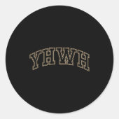 Team Yhwh Adonai Christian Faith Based Mens Womens Ronde Sticker (Voorkant)