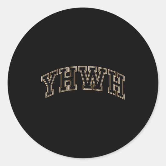 Team Yhwh Adonai Christian Faith Based Mens Womens Ronde Sticker (Voorkant)