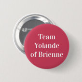 Team Yolande van Brienne, Heilige Romeinse Empers Ronde Button 5,7 Cm (Voorkant /achterkant)