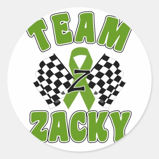 Team Zacky Ronde Sticker (Voorkant)