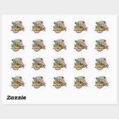 Team Zee-Monkeys Ronde Sticker (Vel)