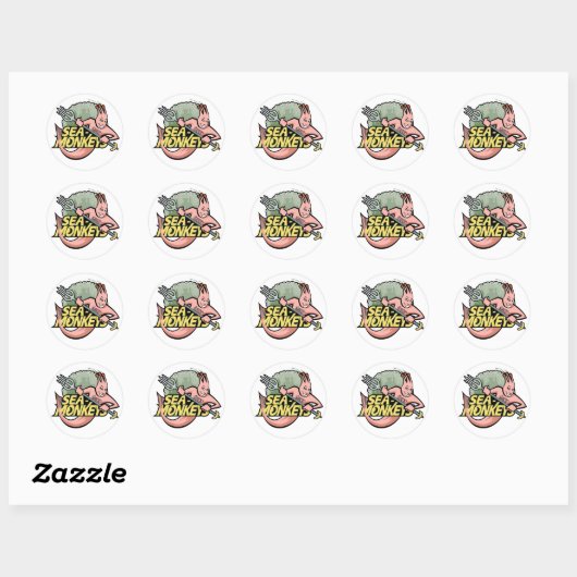 Team Zee-Monkeys Ronde Sticker (Vel)