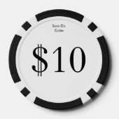 Team Zes (Grappig Casino Geld) $10 Casino munt Poker Chips (Achterkant)