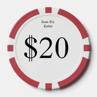 Team Zes (Grappig Casino Geld) $20 Casino Munt Pokerchips