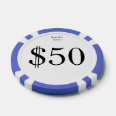 Team Zes (Grappig Casino Geld) $50 Casino munt Pokerchips (Enkel)