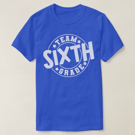Team zesde graad, 6e graad terug naar school leraa t-shirt (Design voorkant)