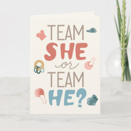 Team Zij of Team Hij - Geslacht Revele Uitnodiging