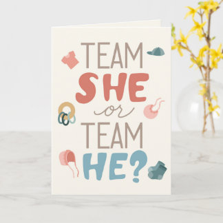 Team Zij of Team Hij - Geslacht Revele Uitnodiging