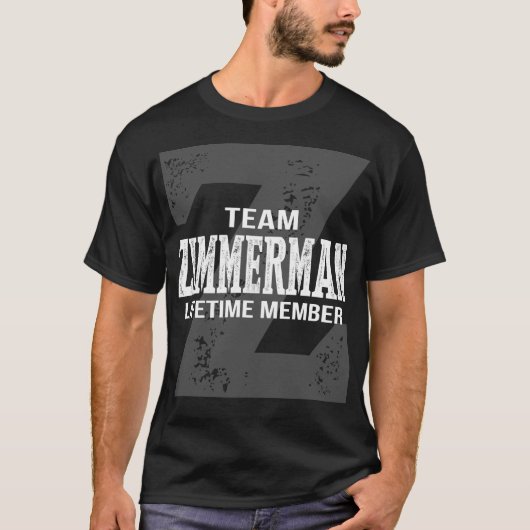 Team ZIMMERMAN Levenslang Lid T-shirt (Voorkant)