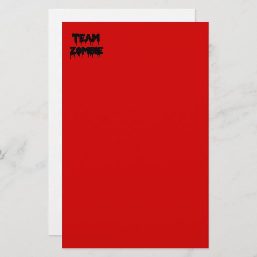 Team Zombie Briefpapier (Voorkant / Achterkant)