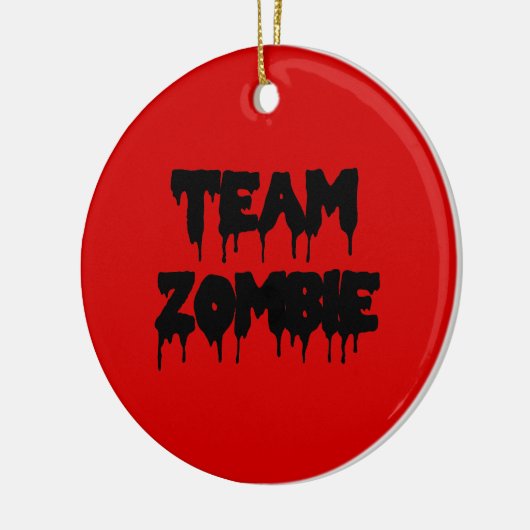 Team Zombie Keramisch Ornament (Links)