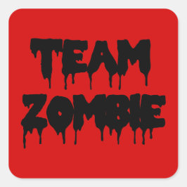 Team Zombie Vierkante Sticker