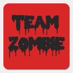 Team Zombie Vierkante Sticker