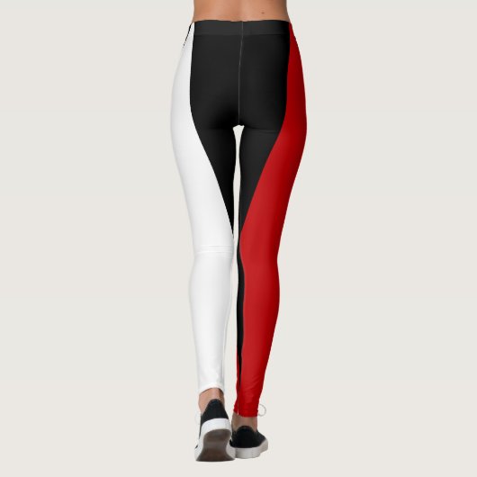 Team & zwart/rood/witmasker leggings (Achterkant)