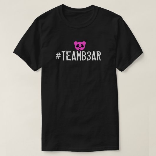 #Teamb3ar Shirt - Roze B3ar (Design voorkant)