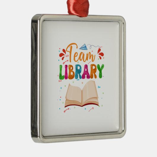 Teambibliotheek Metalen Ornament (Rechts)