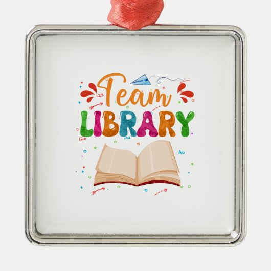 Teambibliotheek Metalen Ornament (Voorkant)