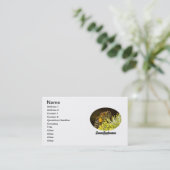 Teambijenteelt op gele bloem visitekaartje (Staand voorkant)