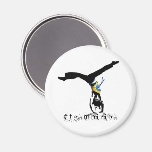 #teamBiriba Ronde magneet (Voorkant / Achterkant)