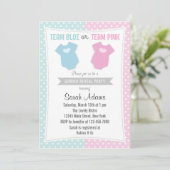 Teamblauw team Roze Genderkwesties onthullen parti Kaart (Staand voorkant)