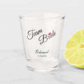 teambruid | Gepersonaliseerde bruidsmeisje bruilof Shot Glas (Voorkant)
