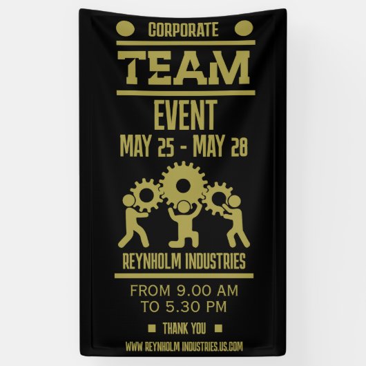 Teambuildingsdag voor bedrijven spandoek (Verticaal)