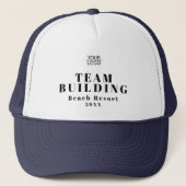 Teambuildingslogo bedrijf trucker pet (Voorkant)