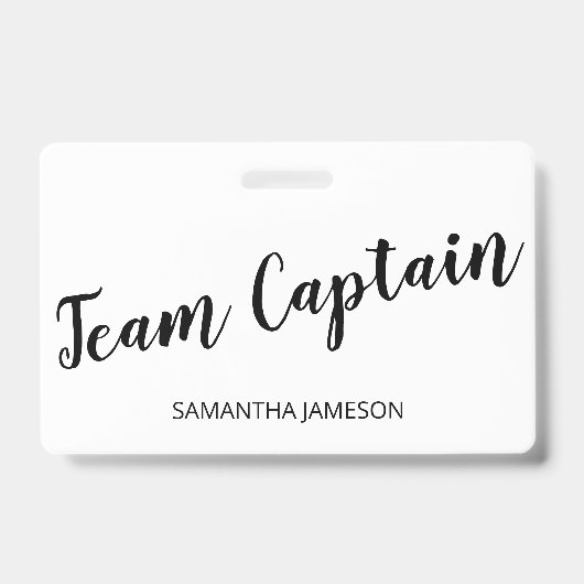 Teamcaptain naam badge (Voorzijde)