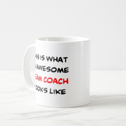 teamcoach, geweldige koffiemok (Voorkant links)