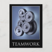 Teamconcept met tandwielen briefkaart (Voorkant)