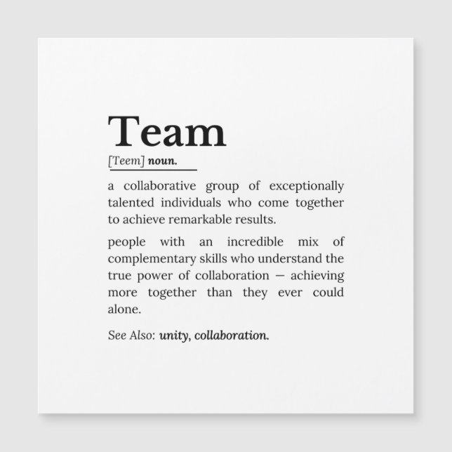 Teamdefinitie – De kracht van samenwerking  (Voorkant)