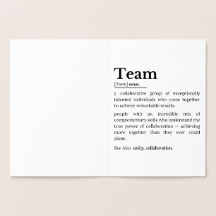 Teamdefinitie – De kracht van samenwerking  Folie Kaarten