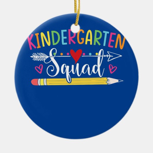 Teamdocent Kindergarten Squad Keramisch Ornament (Voorkant)