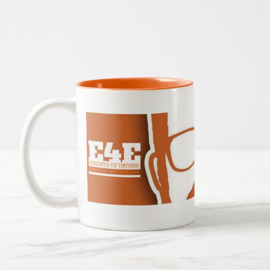 teamE4E Face-Mok Tweekleurige Koffiemok (Links)