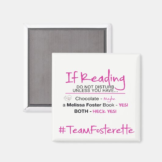 #TeamFosterette als het Lezen, niet Magnet storen (Voorkant / Achterkant)