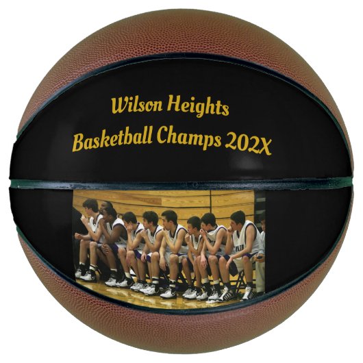 Teamfoto aangepaste tekst Schoolkampioenen Basketbal (Voorkant)