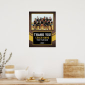 Teamfoto bedankt basketbalcoach  poster (Keuken)