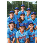 teamfoto coach Familie foto gepersonaliseerd Klembord (Achterkant)